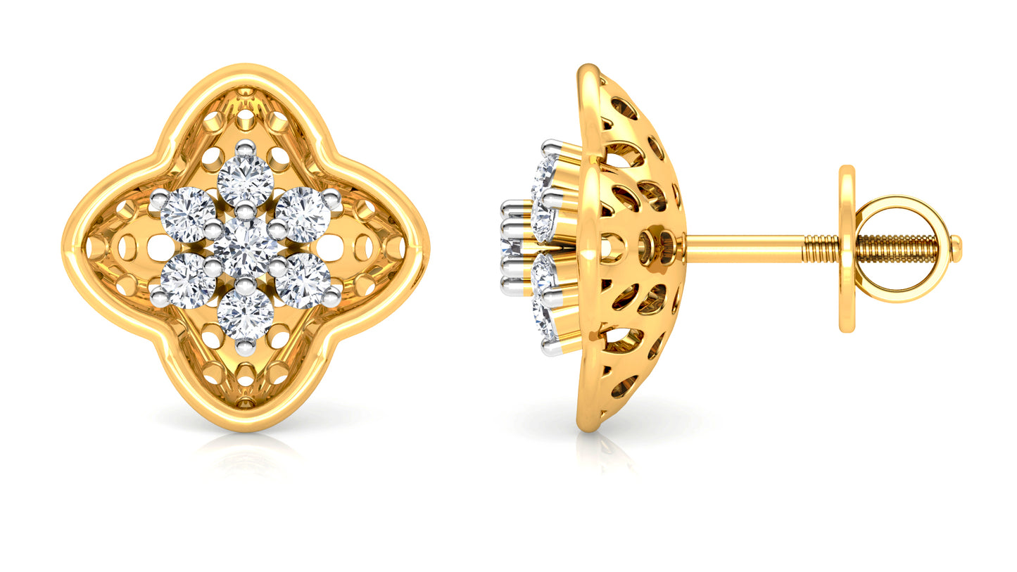 Flower Brigade Diamond Earrings And Pendant Set