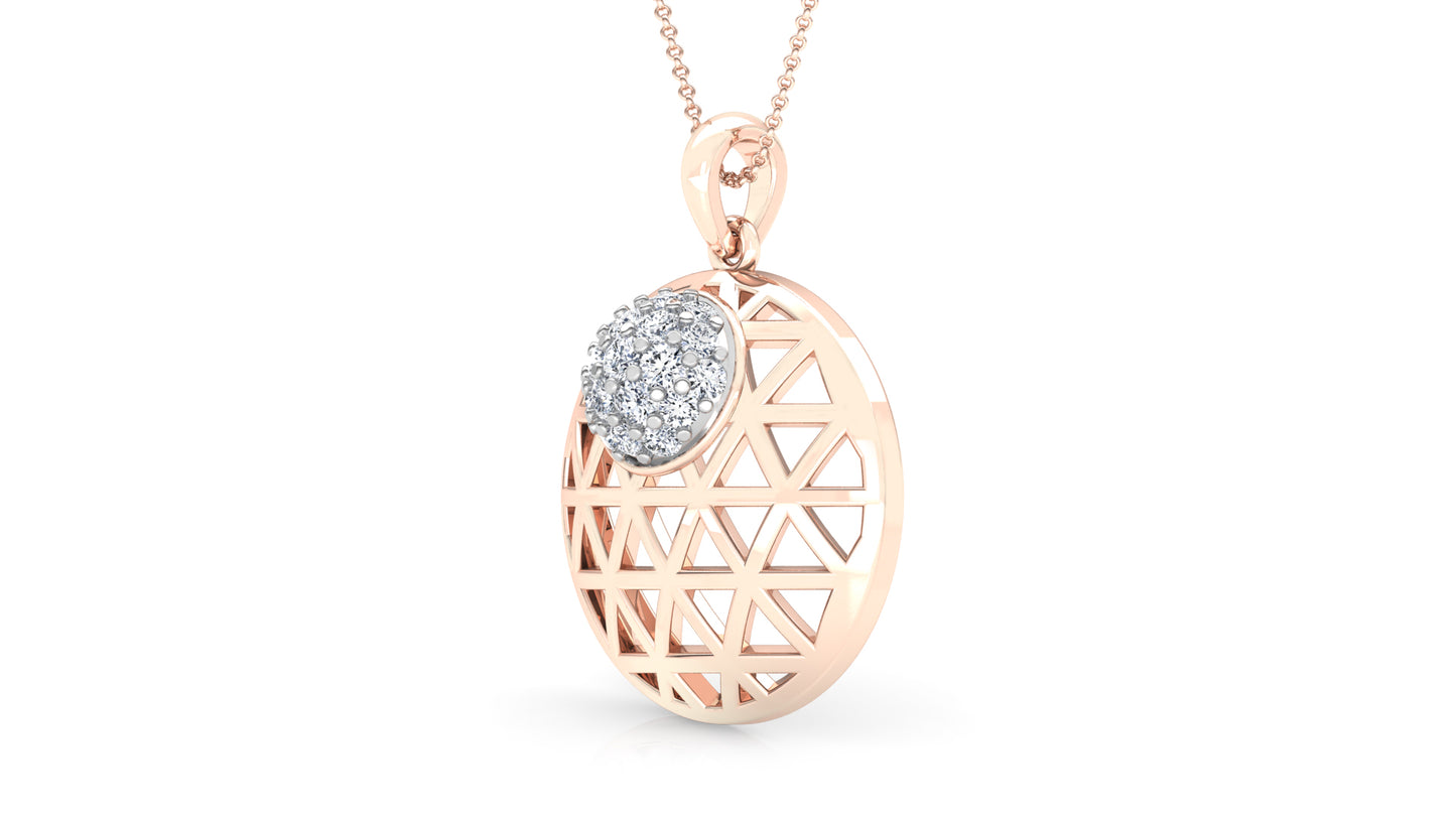 Blazing Sphere Diamond Earrings And Pendant Set