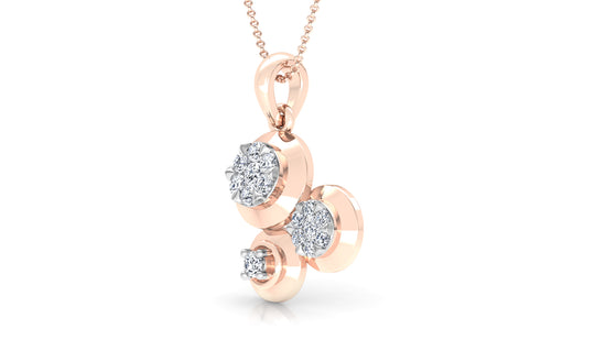 Tiny Dots Diamond Earrings And Pendant Set