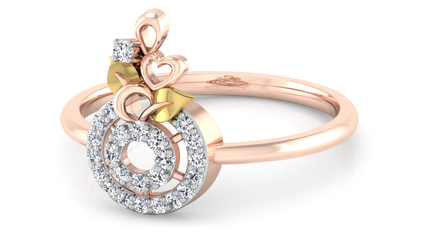 Hearty Wheel Diamond Ring