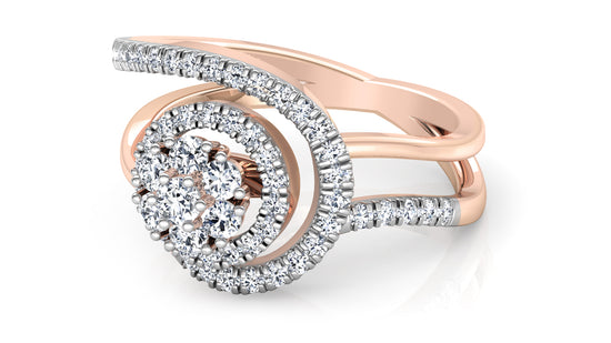 Snail Shell diamondn Ring