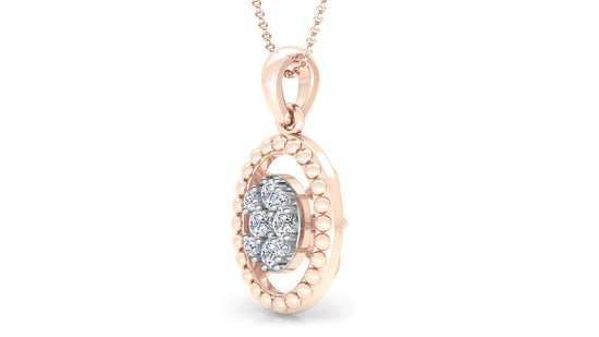 Ovaloid Beauty Diamond Earrings And Pendant Set