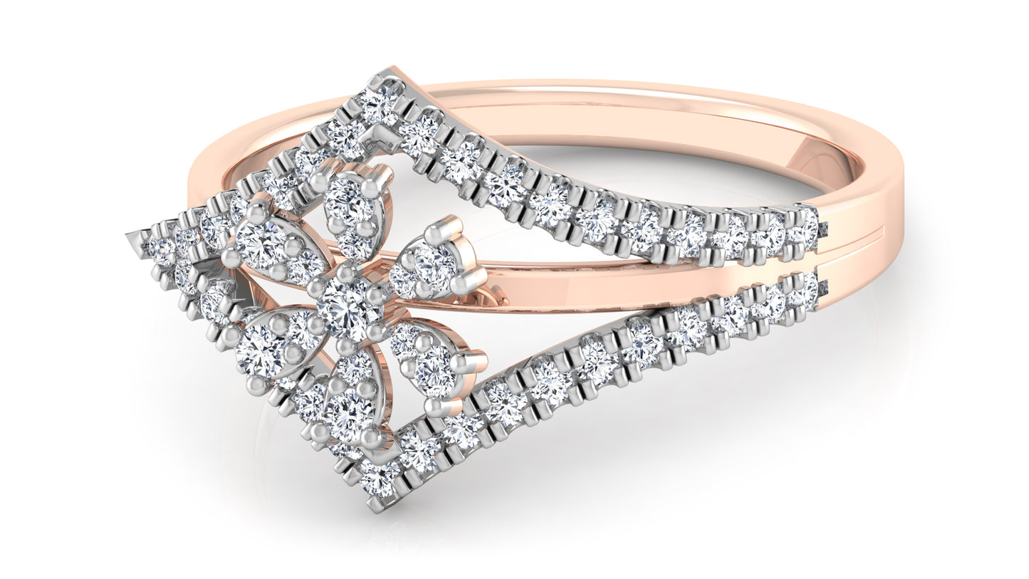 Floral Harmony Diamond Ring