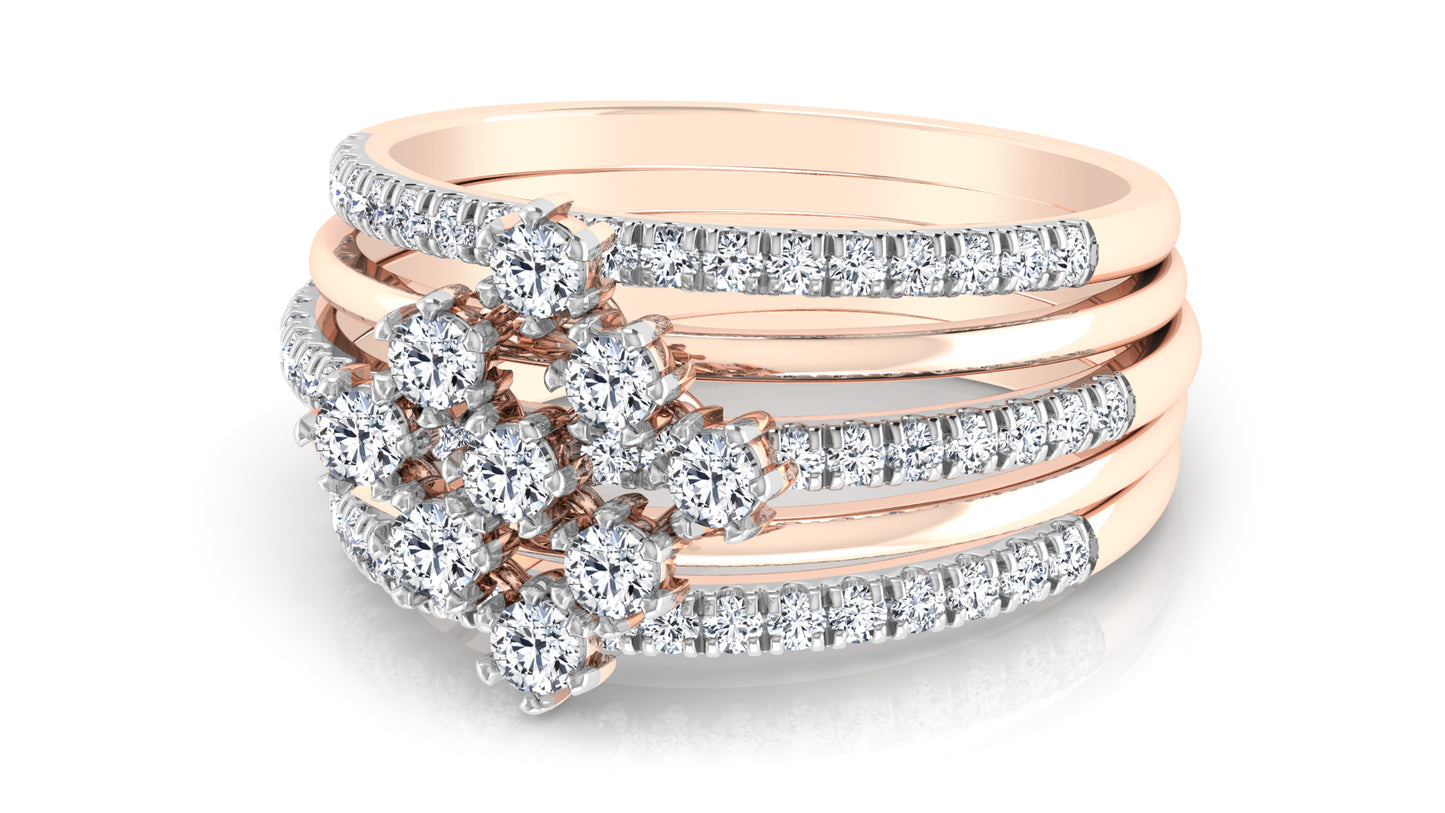 Cinquain Bands Diamond Ring