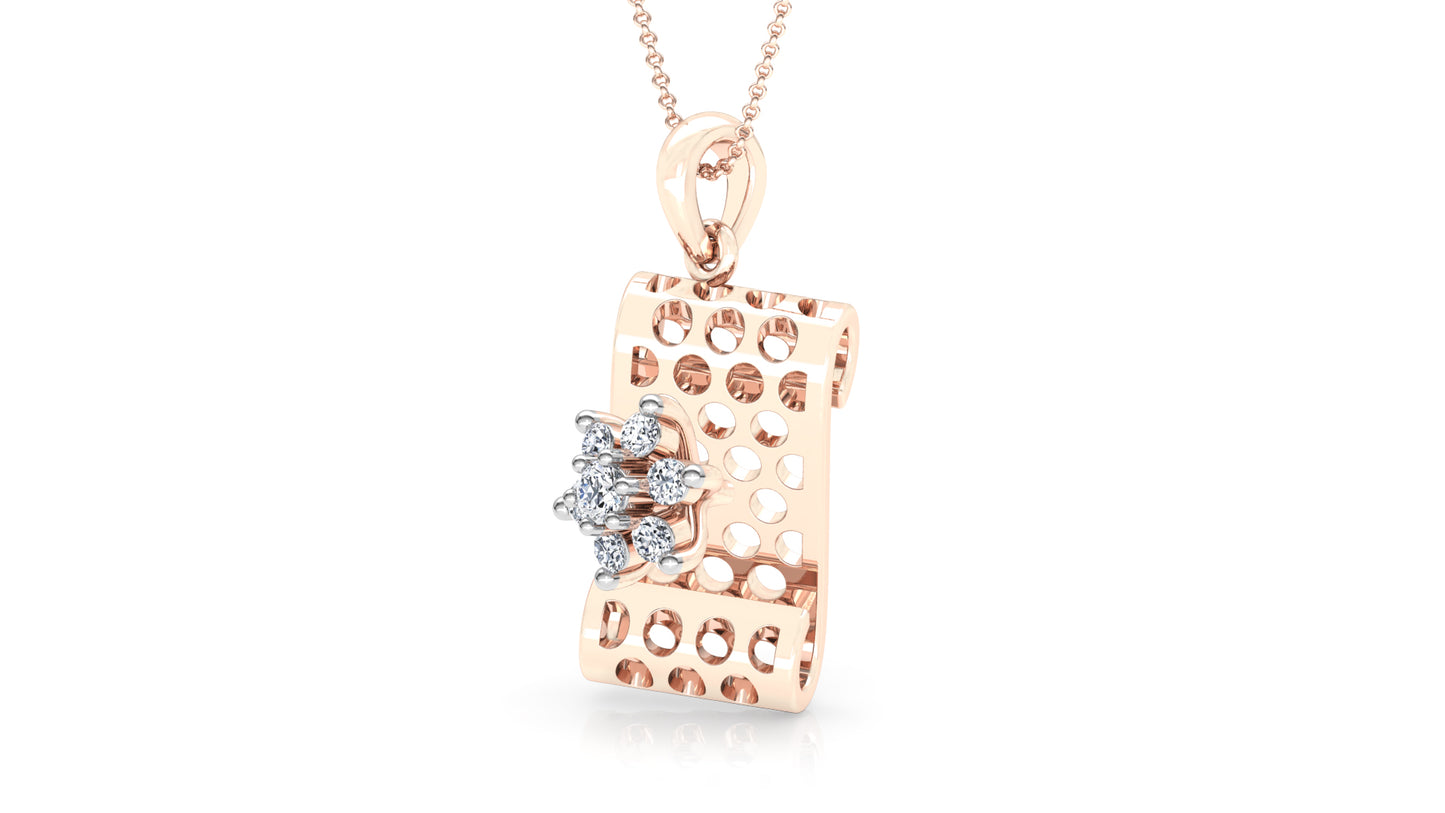 Mountain Medows Diamond Earrings And Pendant Set