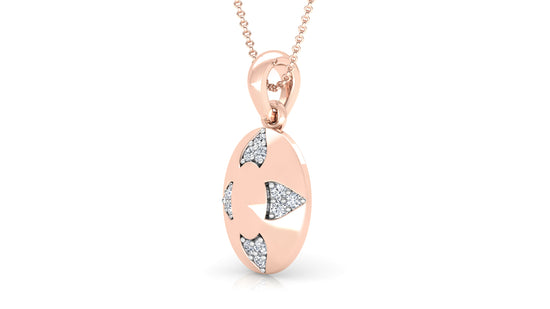 Elliptic Sheen Diamond Earrings And Pendant Set