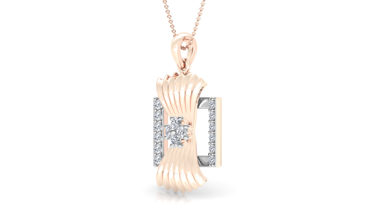 Statuesque Diamond Earrings And Pendant Set