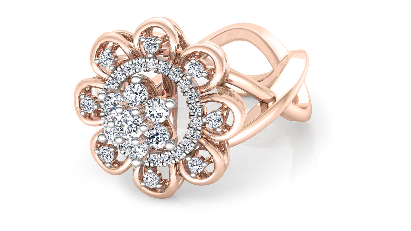 Floral Intricacy Diamond Ring