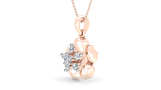 Awesome Blossom Diamond Earrings And Pendant Set