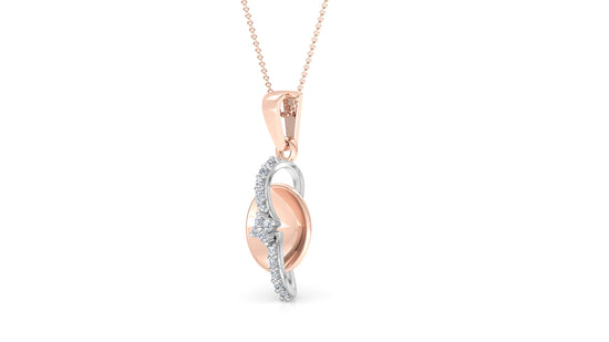 Full Band Diamond Earrings And Pendant Set