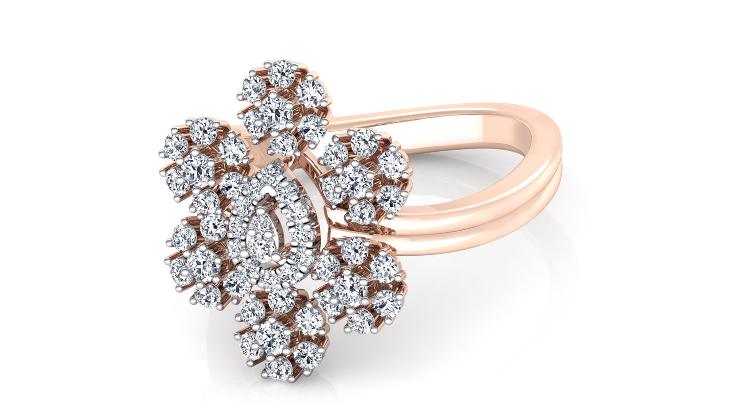 Floral Flocks Diamond Ring