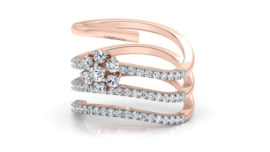 Spiral Finesse Diamond Ring