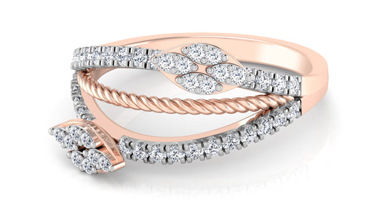 Treble Band Diamond Ring