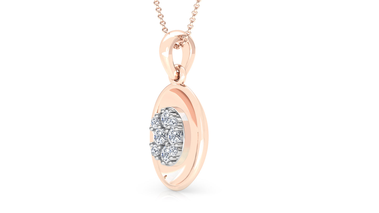 Trenndy Petals Diamond Earrings And Pendant Set