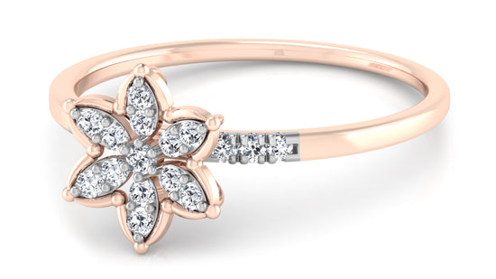 Secured Petals Diamond Ring