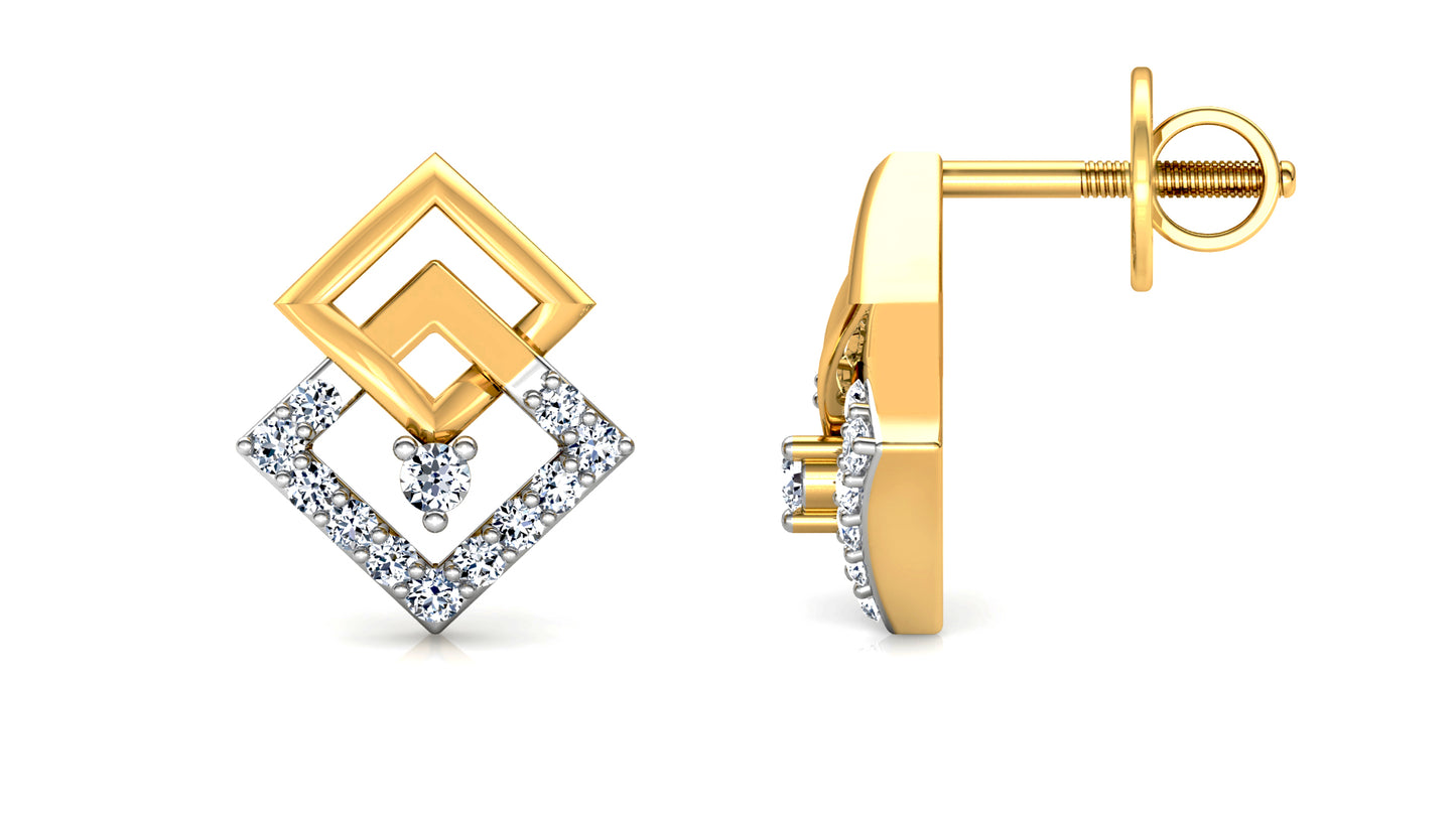 Luxory Square Diamond Earrings