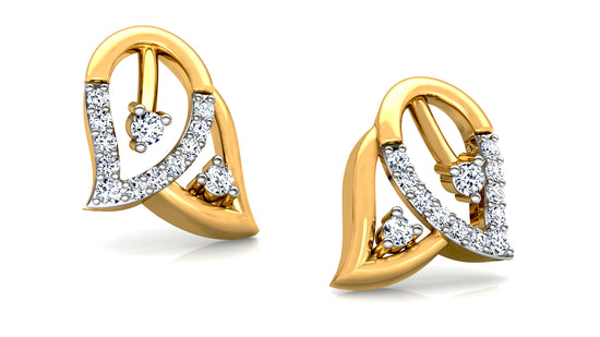 Two Leaves Diamond Earrings