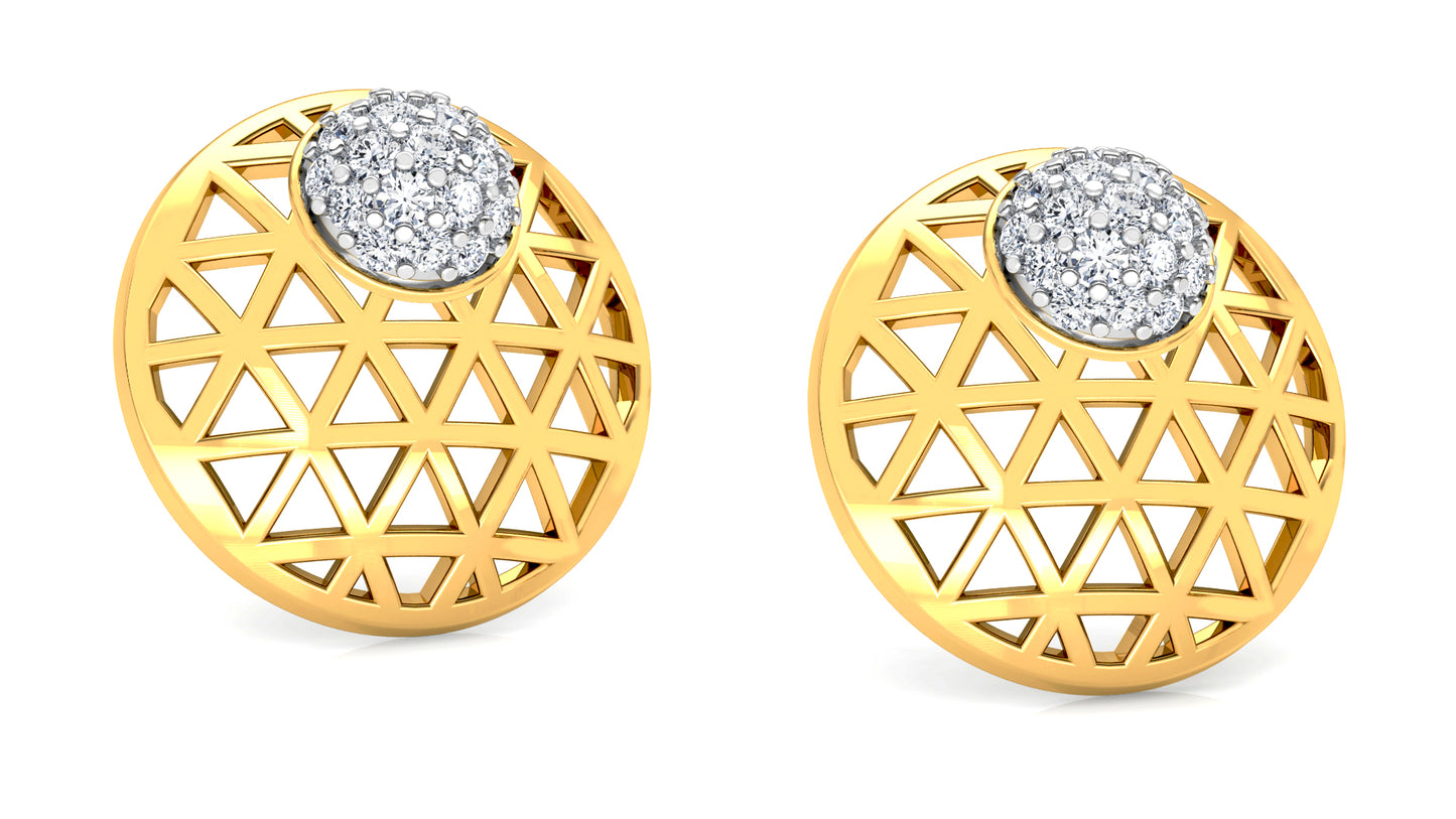 Blazing Sphere Diamond Earrings And Pendant Set