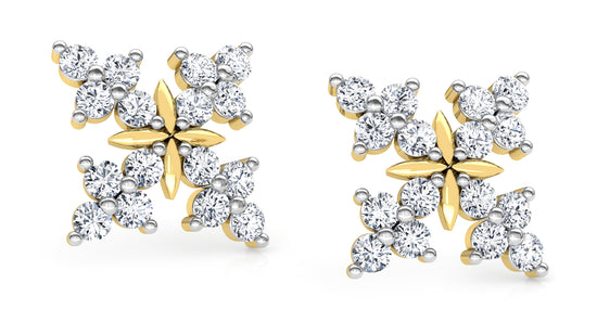 Dramatic Leaves Diamond Earrings