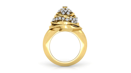 Golden Tiers Diamond Ring