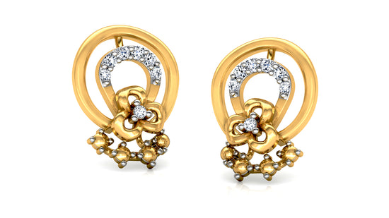 Horse Shoe Diamond Earrings