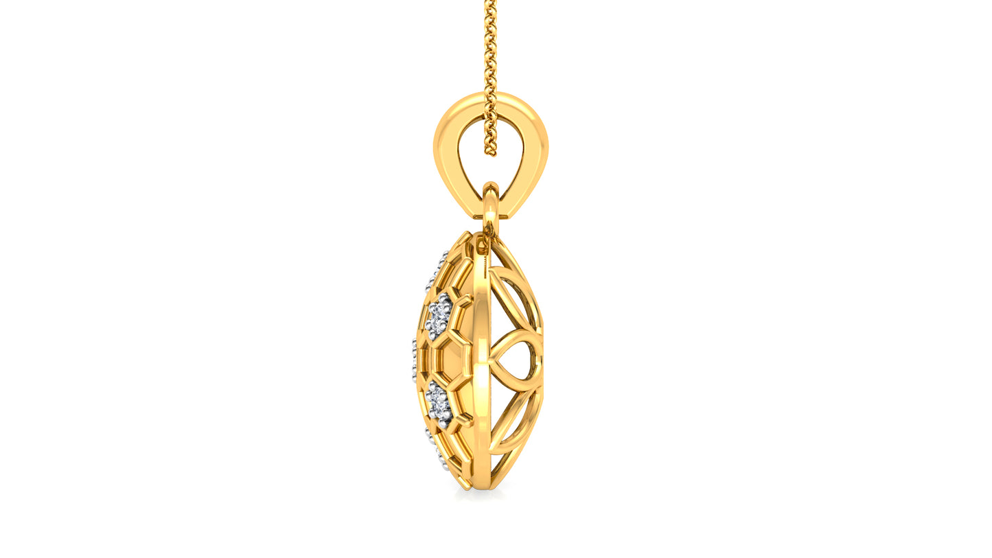 Infinite Divinity Diamond Earings And Pendant Set