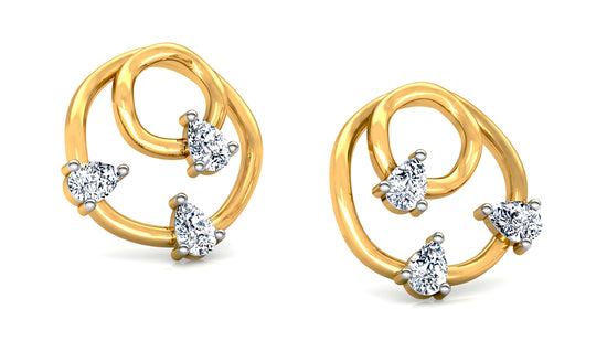 Ring n Ringlet Diamond Earrings