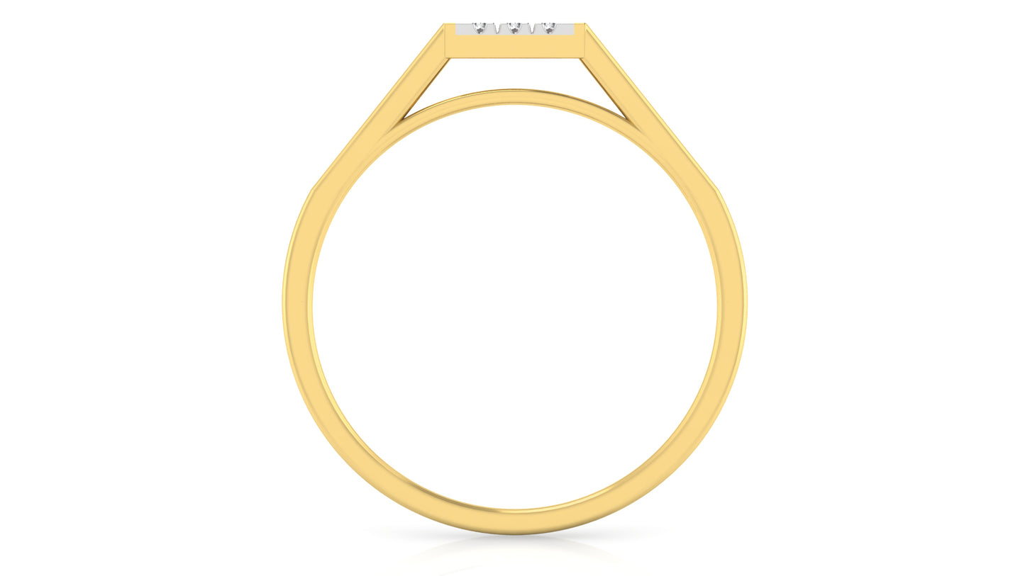 Golden Dip Diamond Ring