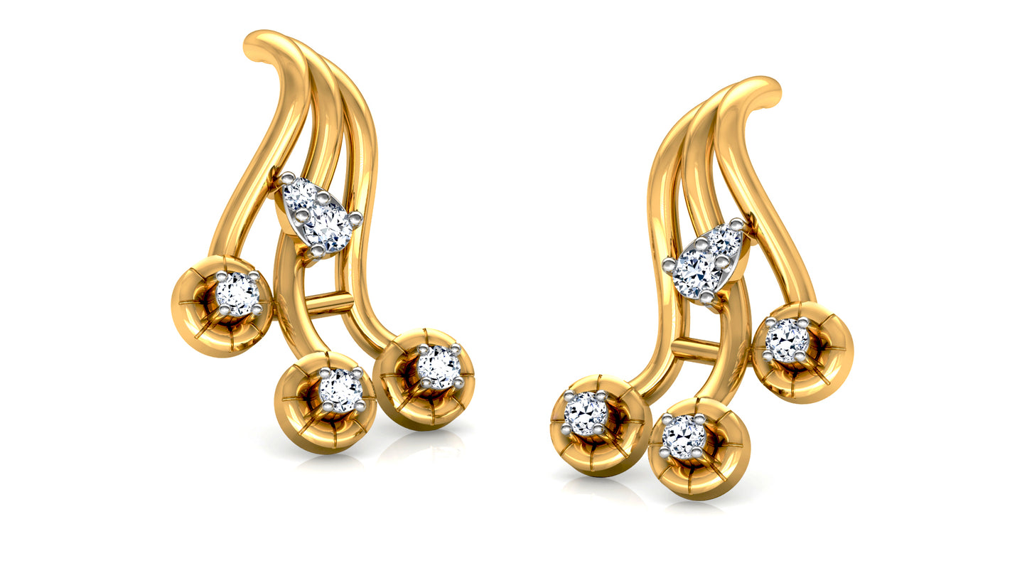 Flow Slow Diamond Earrings