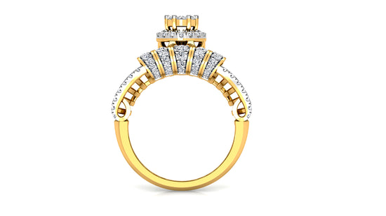 Golden Roll Diamond Ring