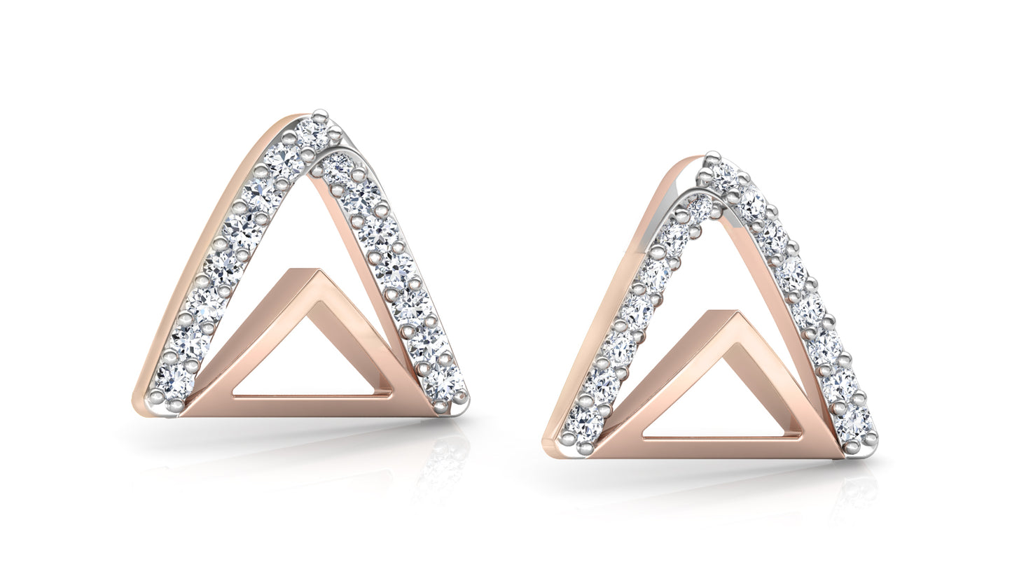 Mountain Peak Diamond Earrings