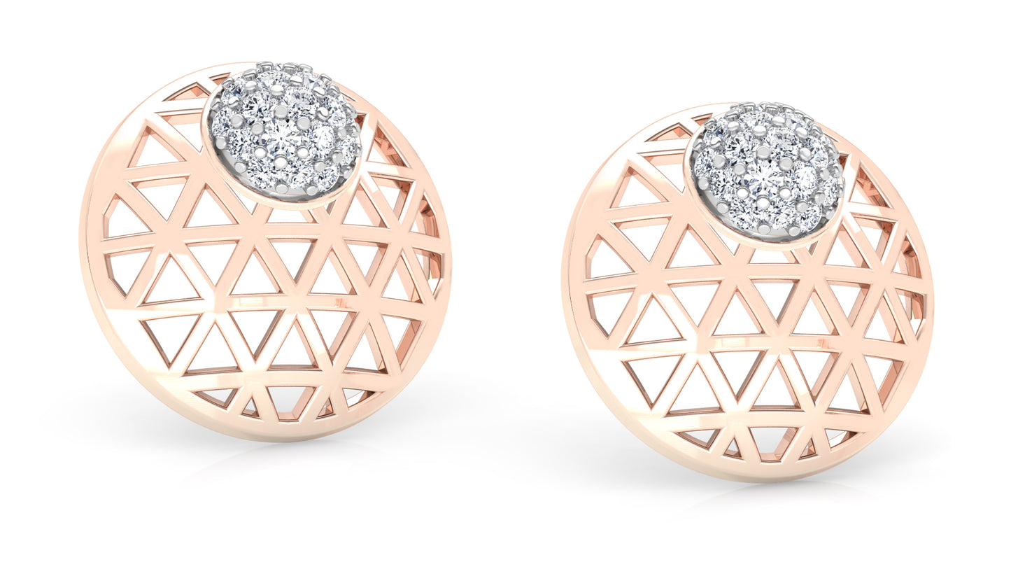 Blazing Sphere Diamond Earrings And Pendant Set