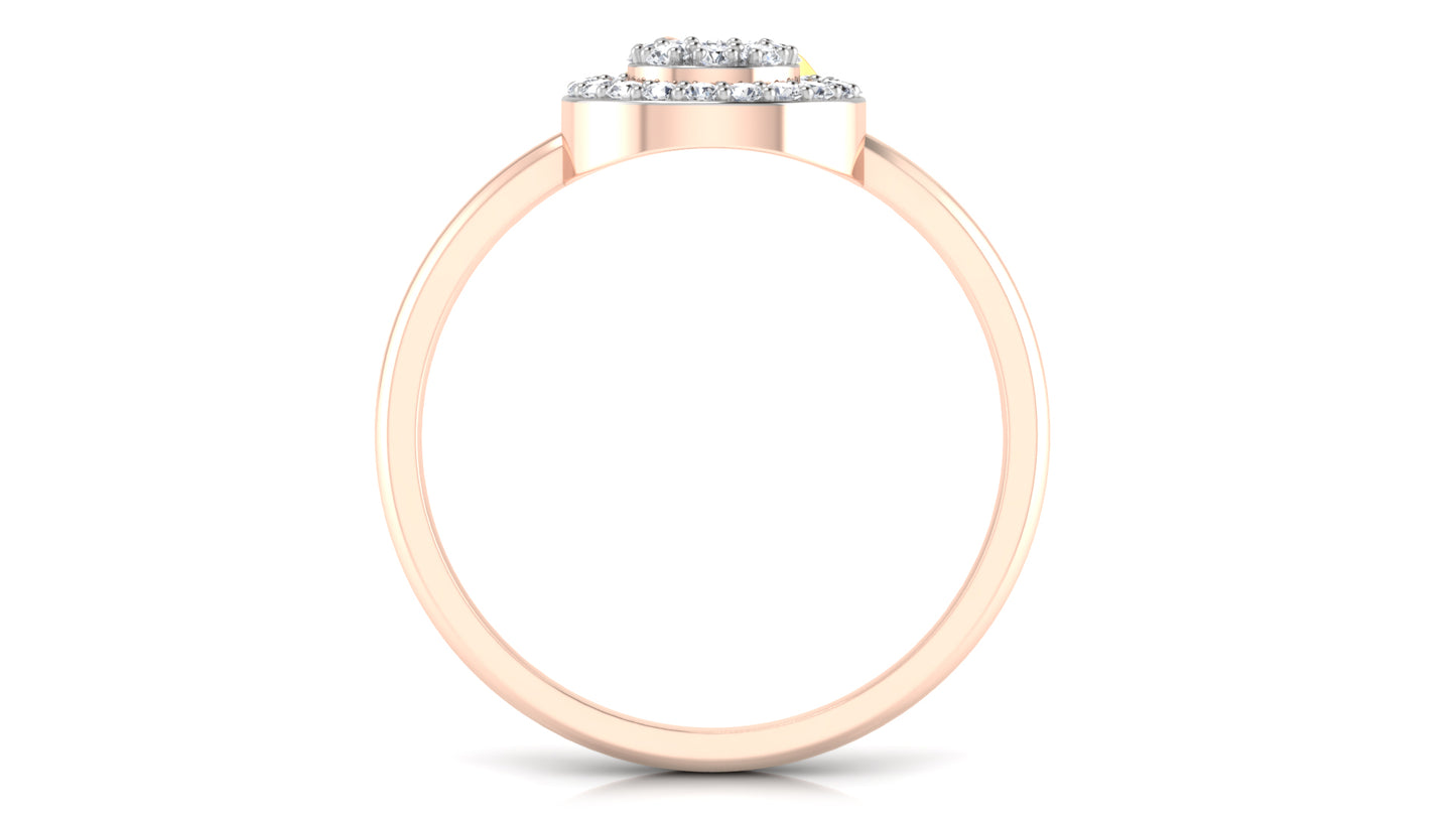 Hearty Wheel Diamond Ring