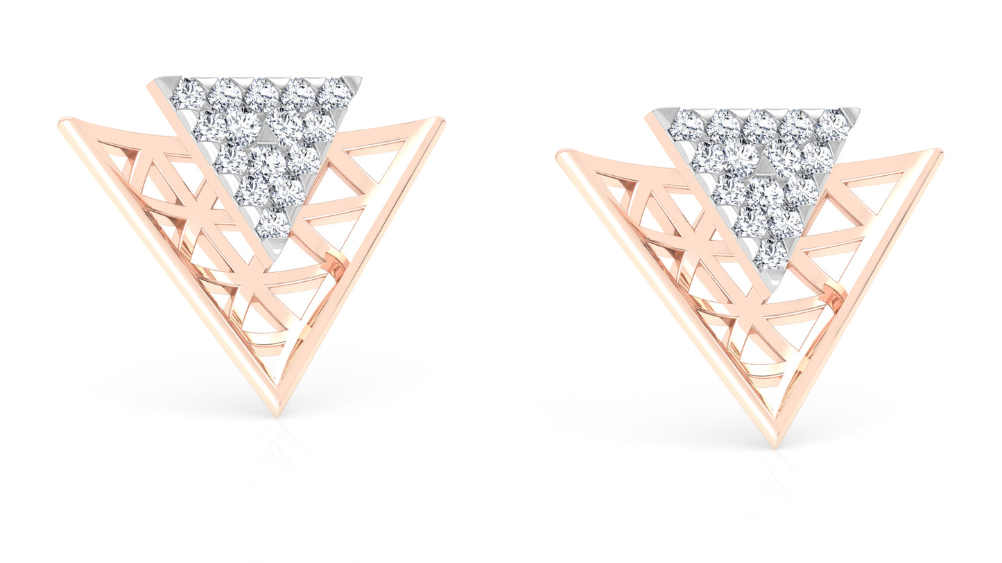 Triangle Doublet Diamond Earrings And Pendant Set