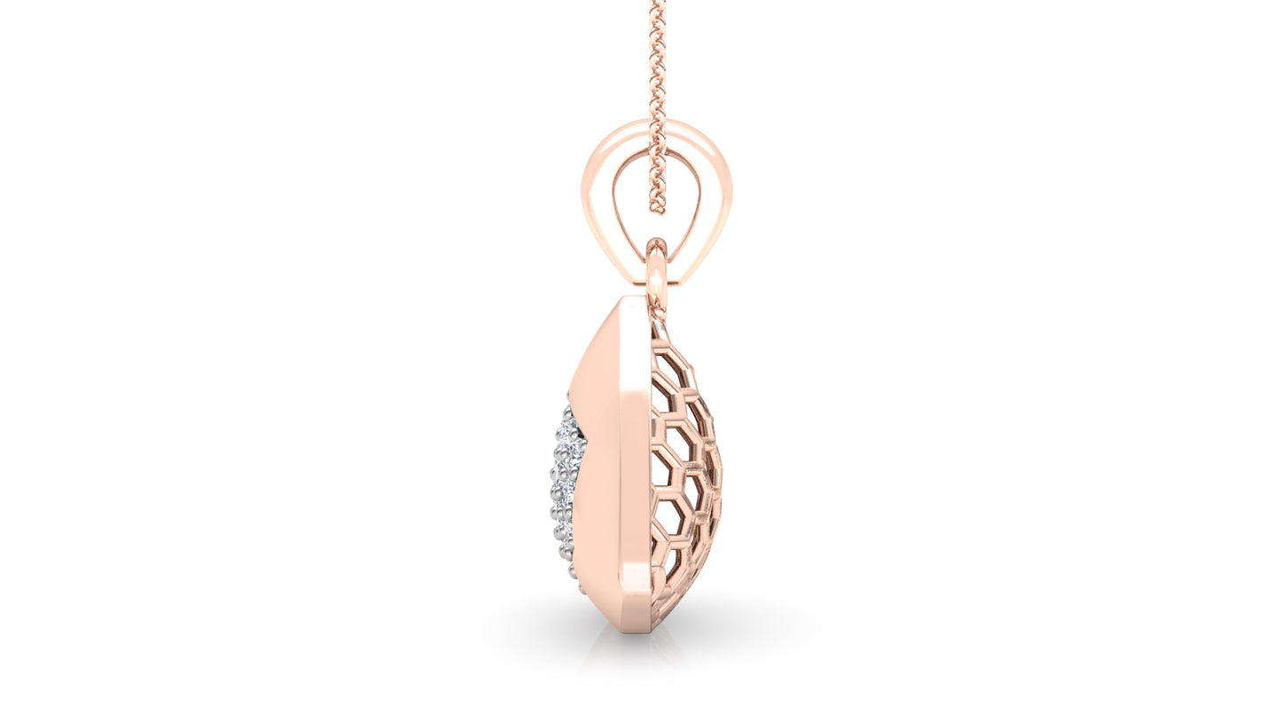 TriHex Bond Diamond Earrings And Pendant Set