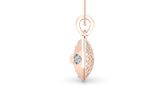 Snowy Sheen Diamond Earrings And Pendant Set