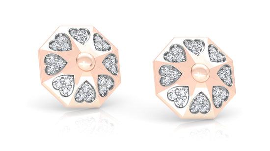 Heart Pops Diamond Earrings And Pendant Set