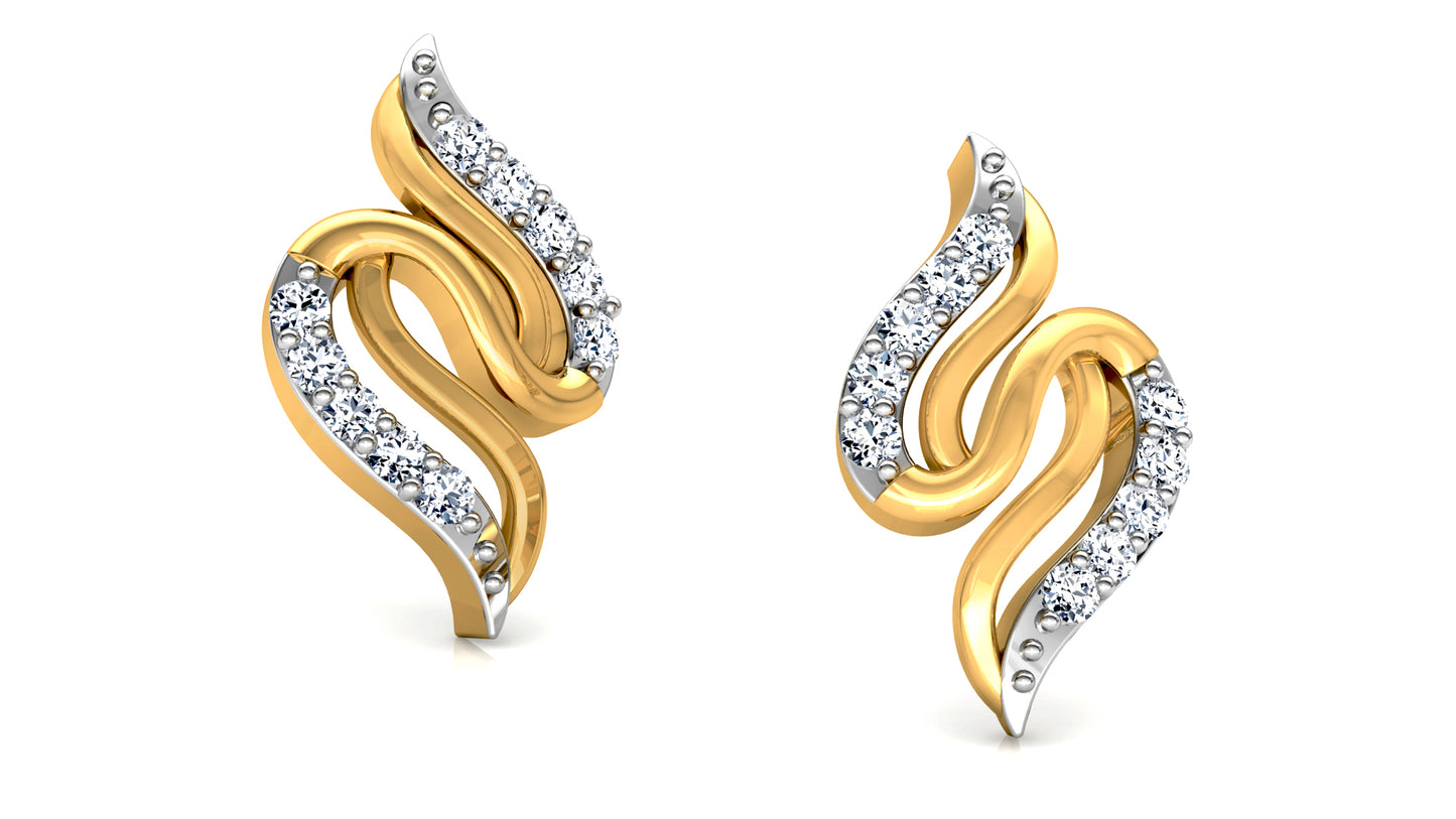 Snake Charm Diamond Earrings