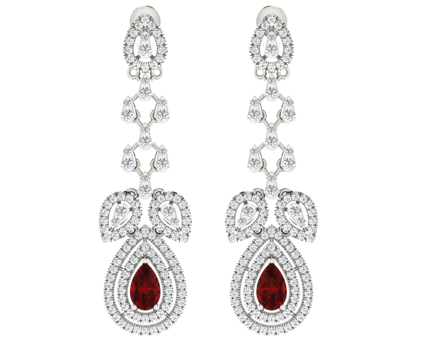 Pleasing Beauty Diamond Necklace and Earring Set