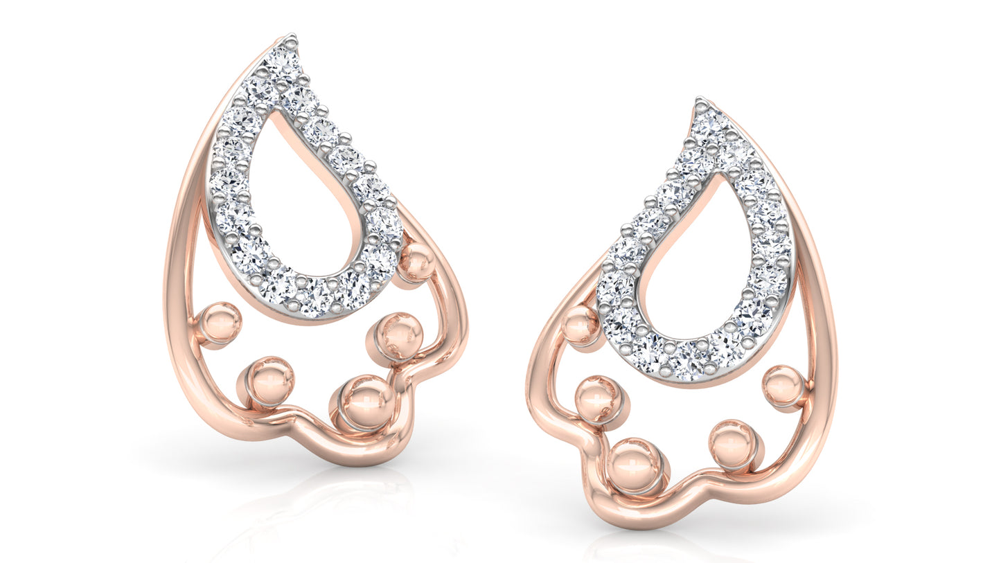 Moon Balls Diamond Earrings