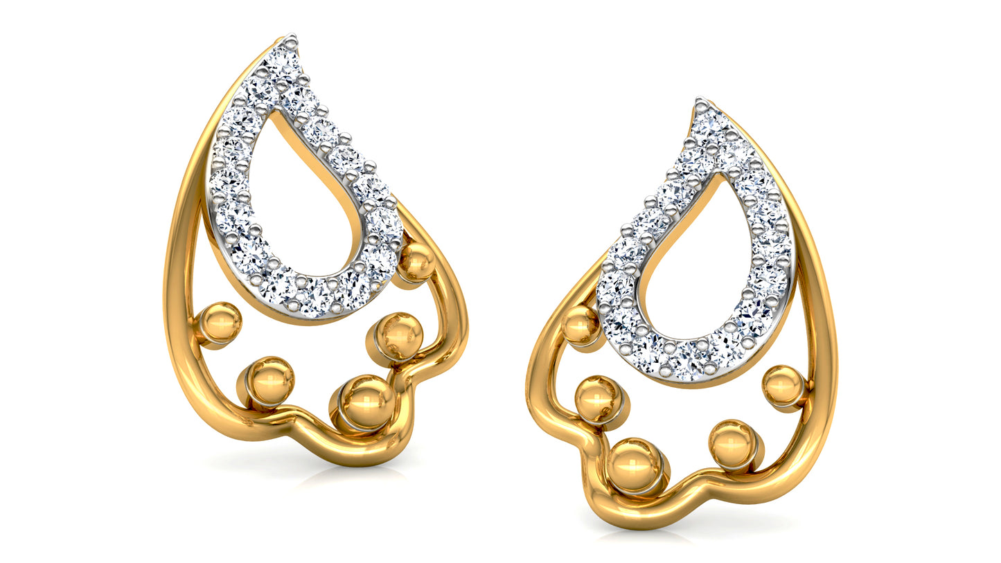 Moon Balls Diamond Earrings