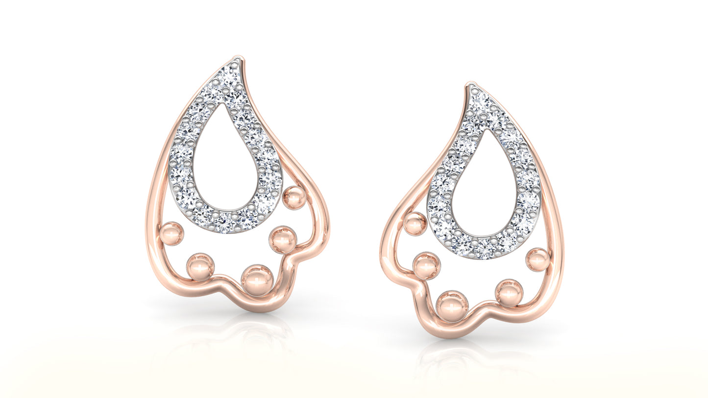 Moon Balls Diamond Earrings