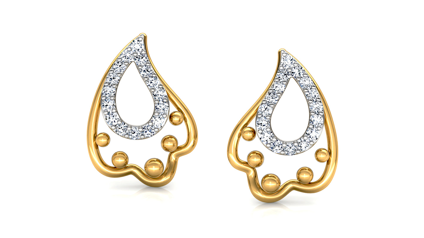 Moon Balls Diamond Earrings