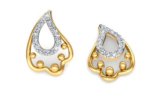 Moon Balls Diamond Earrings