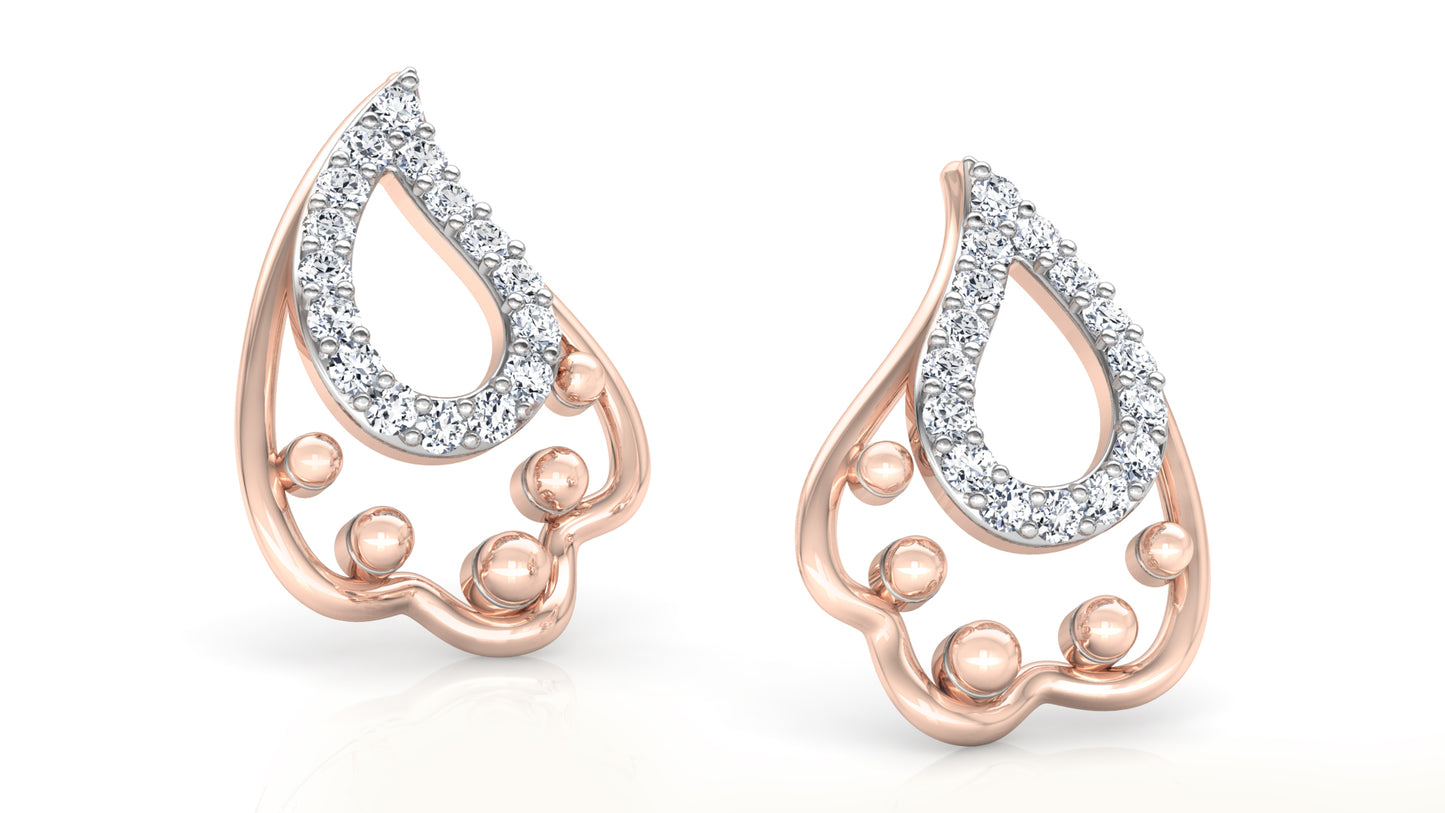 Moon Balls Diamond Earrings