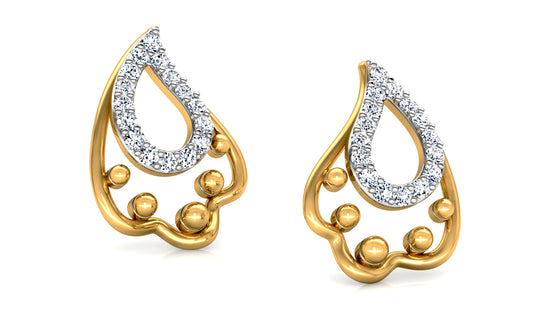 Moon Balls Diamond Earrings