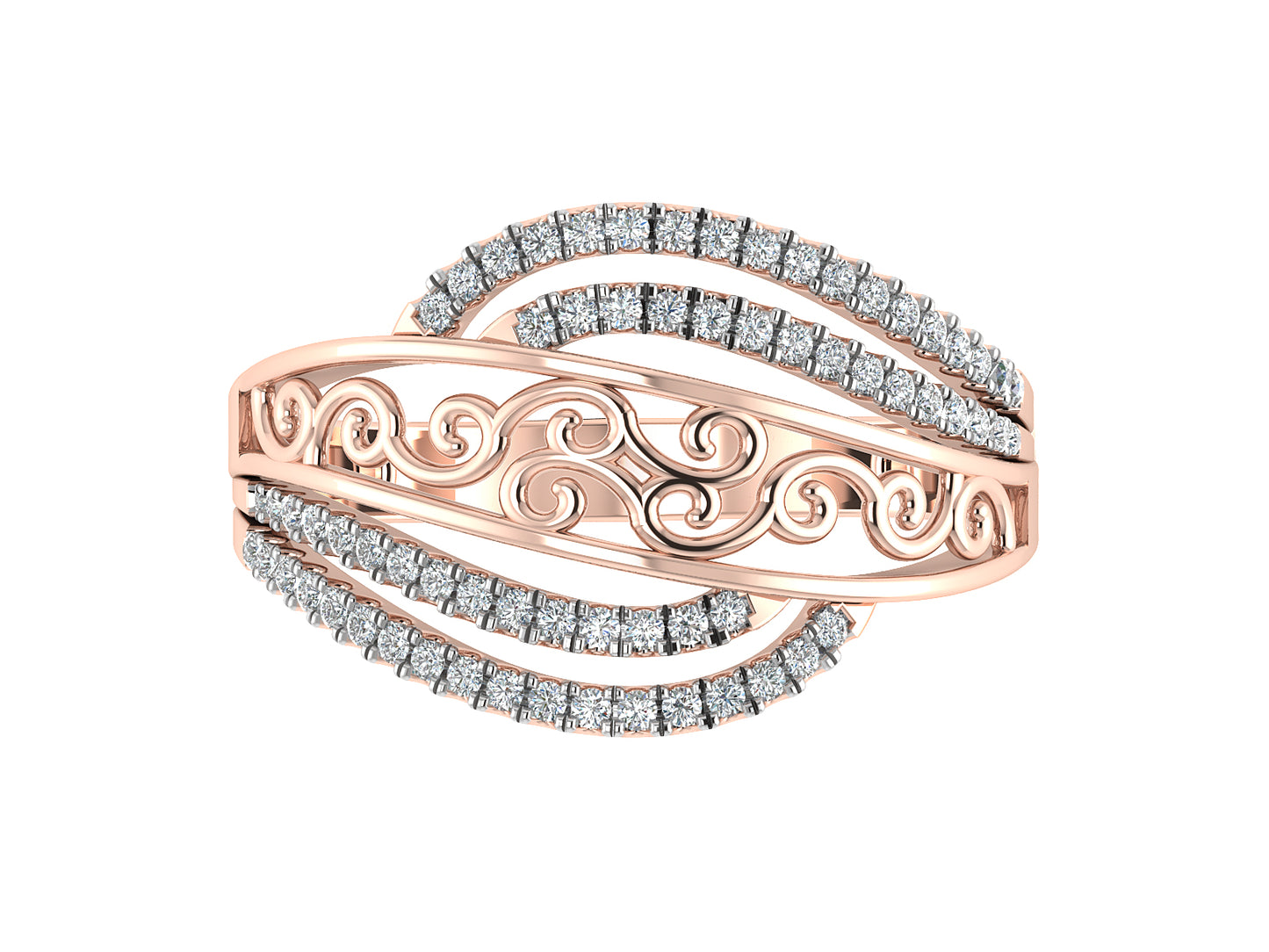 Sea Waves Diamond Ring