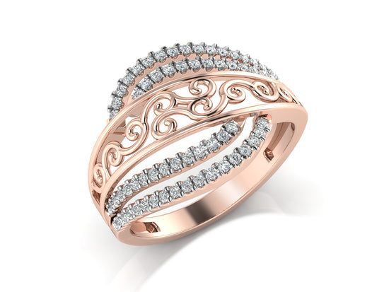 Sea Waves Diamond Ring