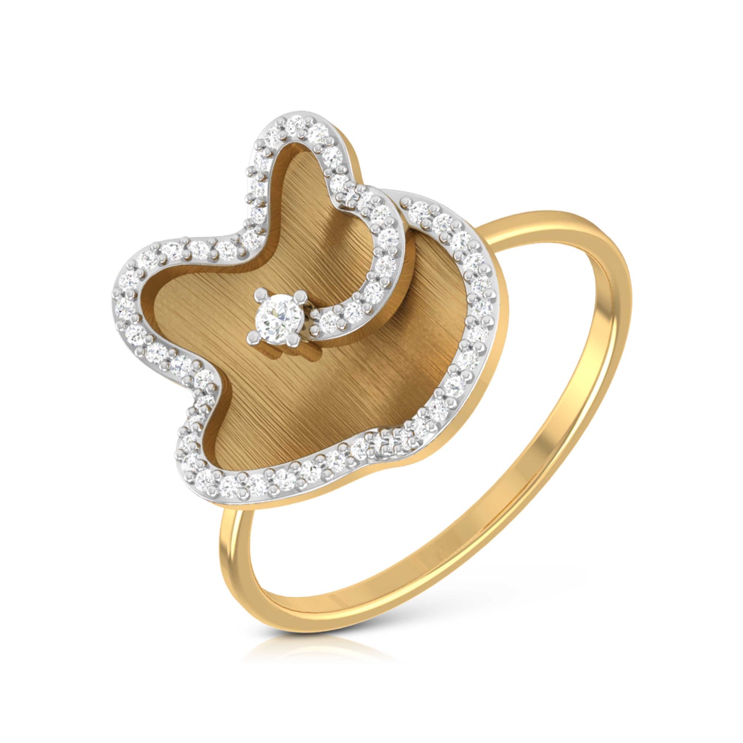 Glittering Amoeba ring