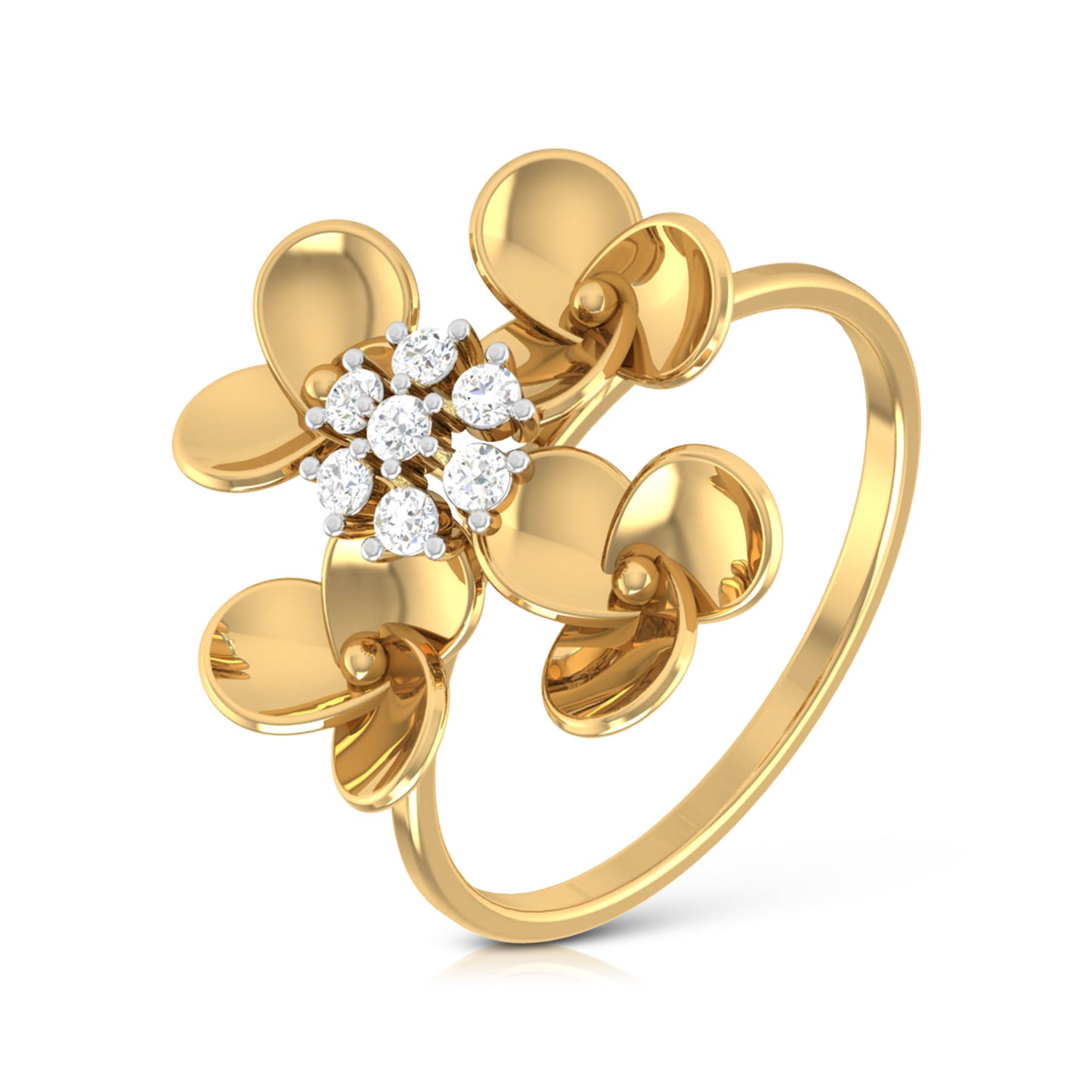 Quad flower Diamond Ring